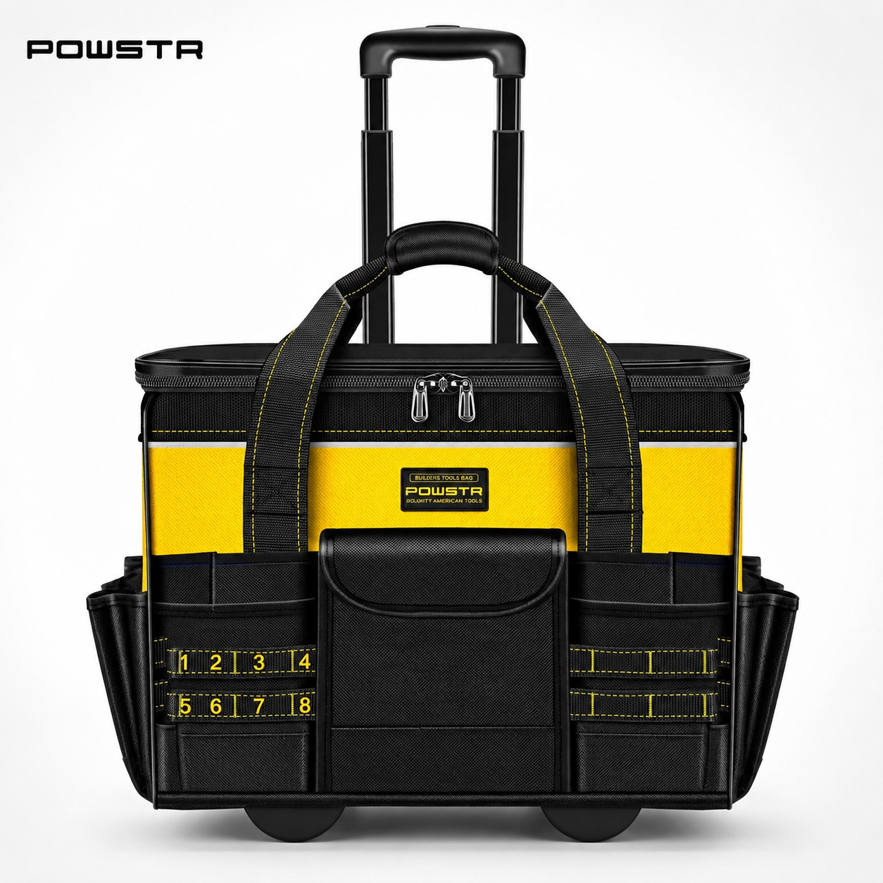 21-Inch Rolling Tool Bag with Wheels Heavy Duty Waterproof Telescoping Handle