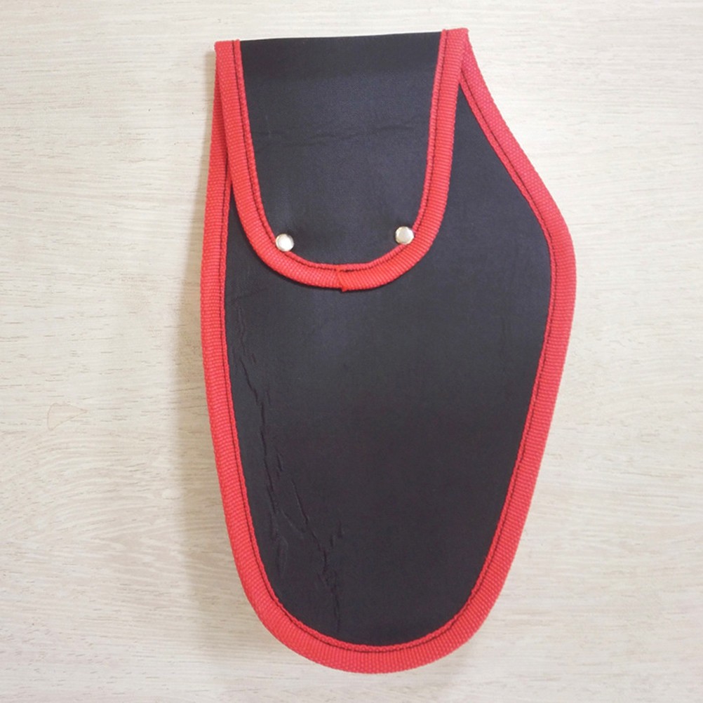 Red Waist Tool Bag for Electricians with Pockets for Drill Bits and Fasteners