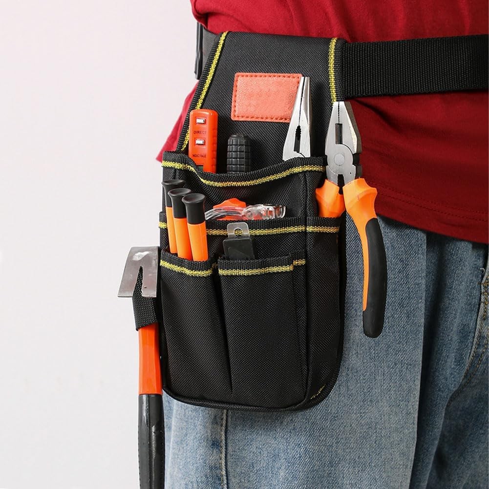 Tool Belt, Small Tool Pouch with Belt Clip, Electrician Tool Pouch, 7 Pocket …