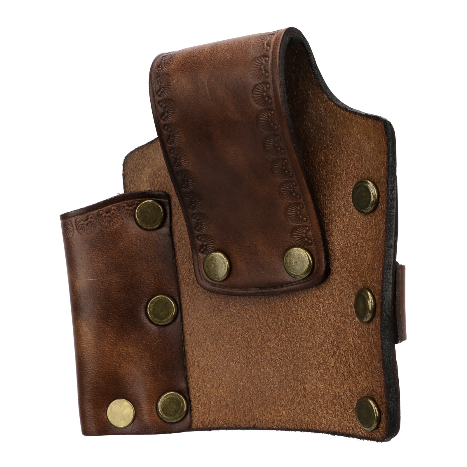 Leather Tool Belt Pouch 3-in-1 Hammer Holder Tape Measure Pencil Holster for EDC
