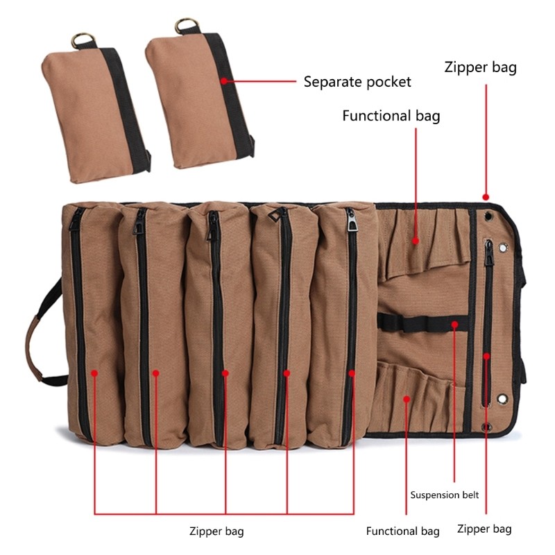 Professional Roll Up Tool Organizers with Reinforced Stitching for Durability