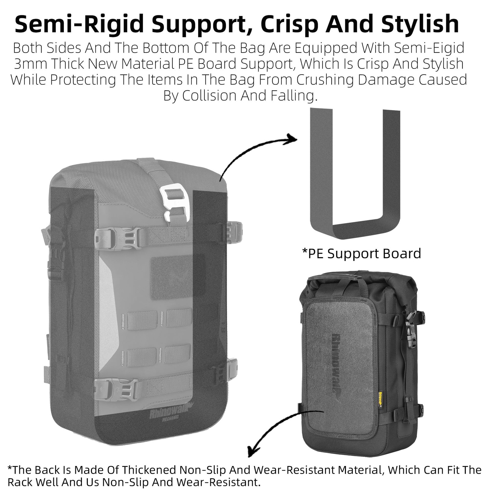 Waterproof Motorcycle Saddle Bag 6L with MOLLE System for Bikes