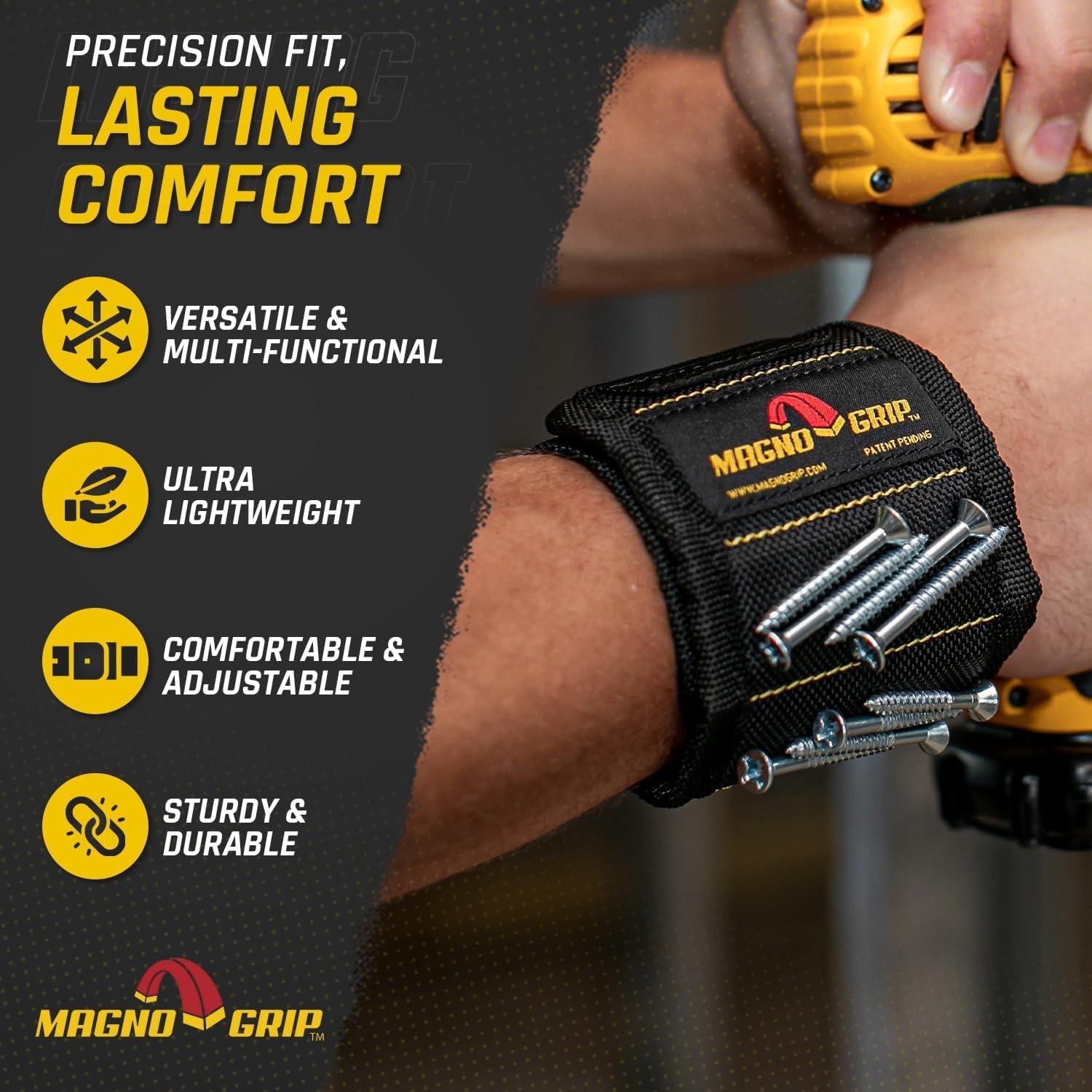 Durable Magnetic Wristband with Breathable Mesh – Essential for Home Improvement