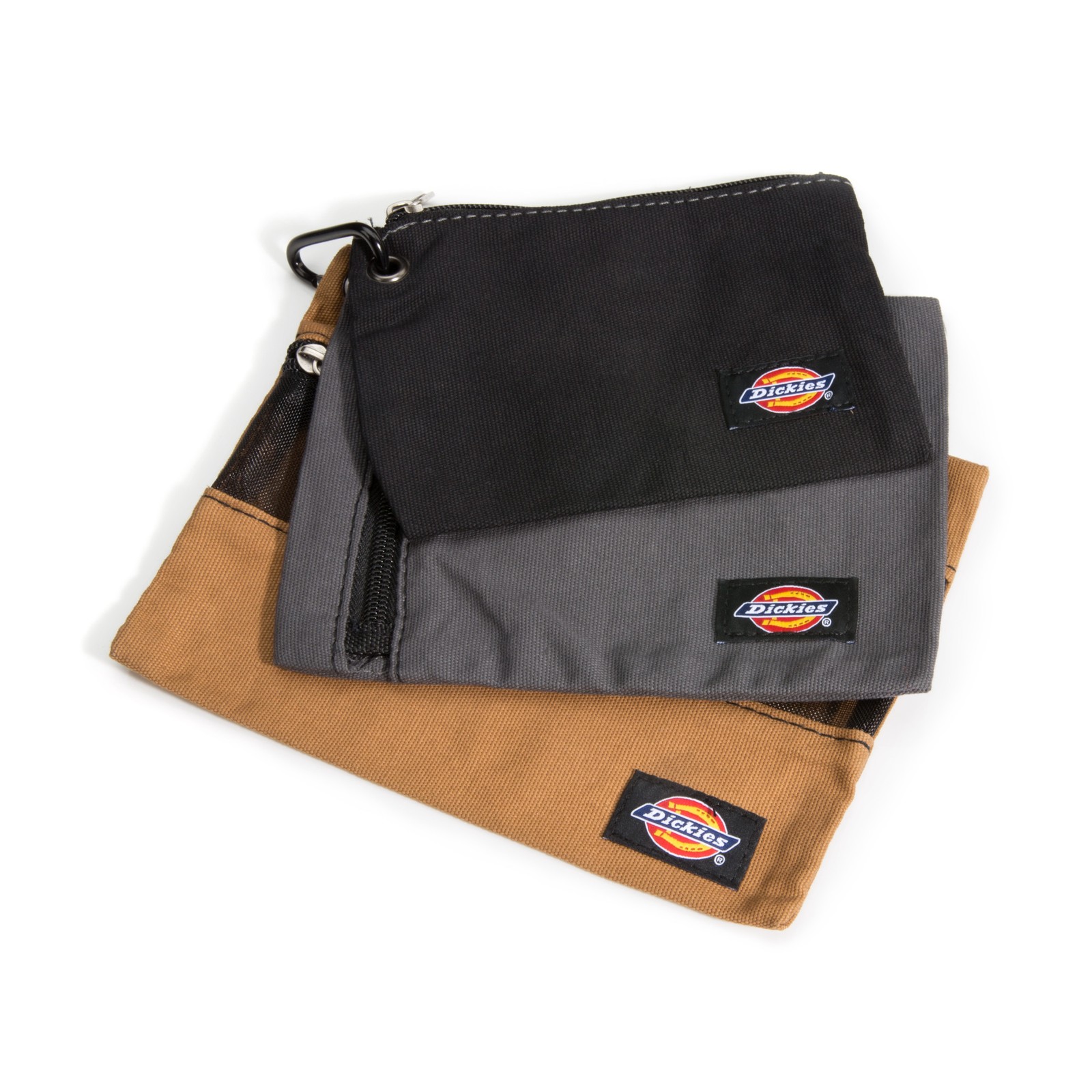 Tool Part Storage Bags 3 Piece Combo Set Small Gray Tan Dickies 57018