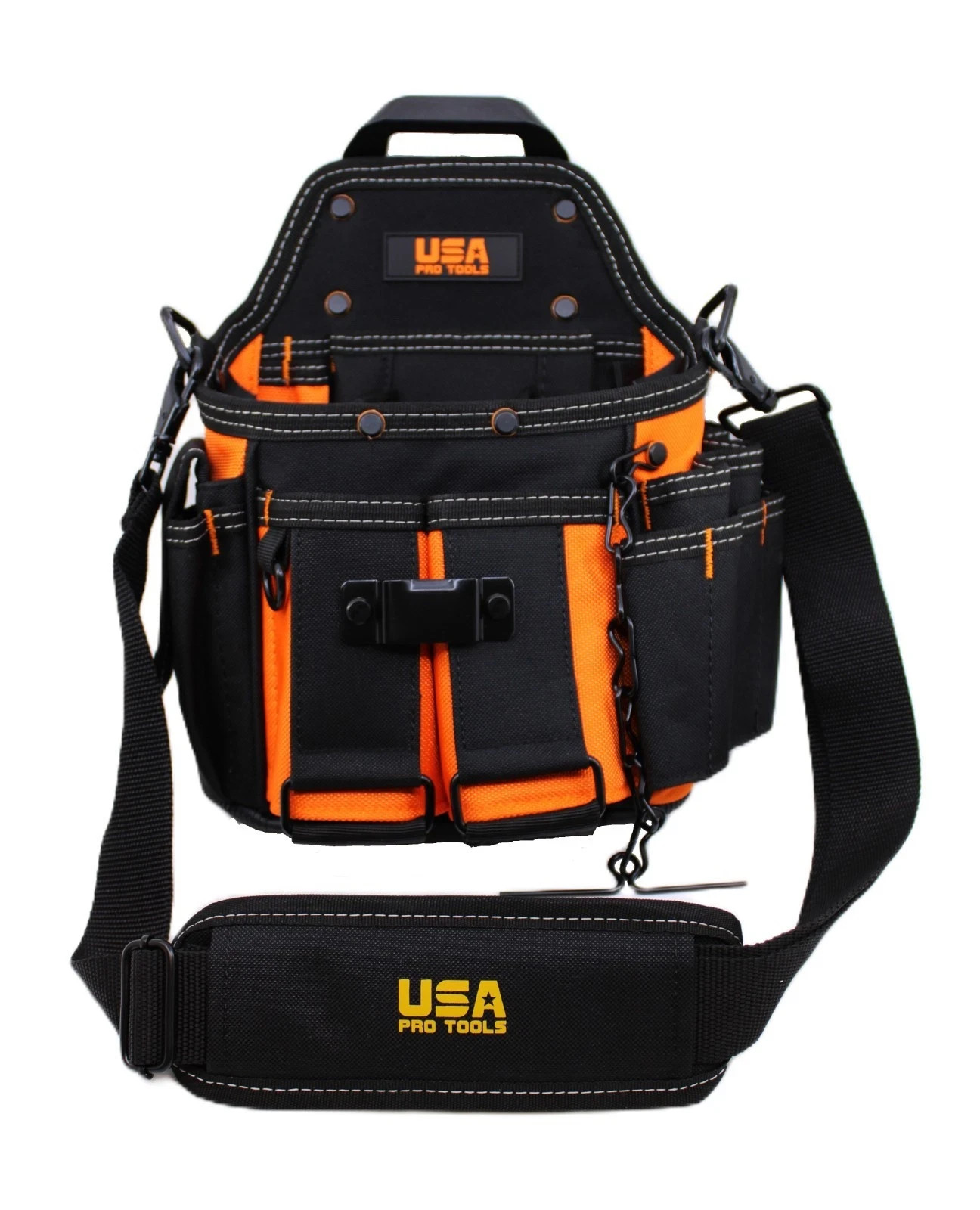 USA Pro Electrician Tool Bag Heavy Duty Pouch Shoulder Strap Organizer Work Belt