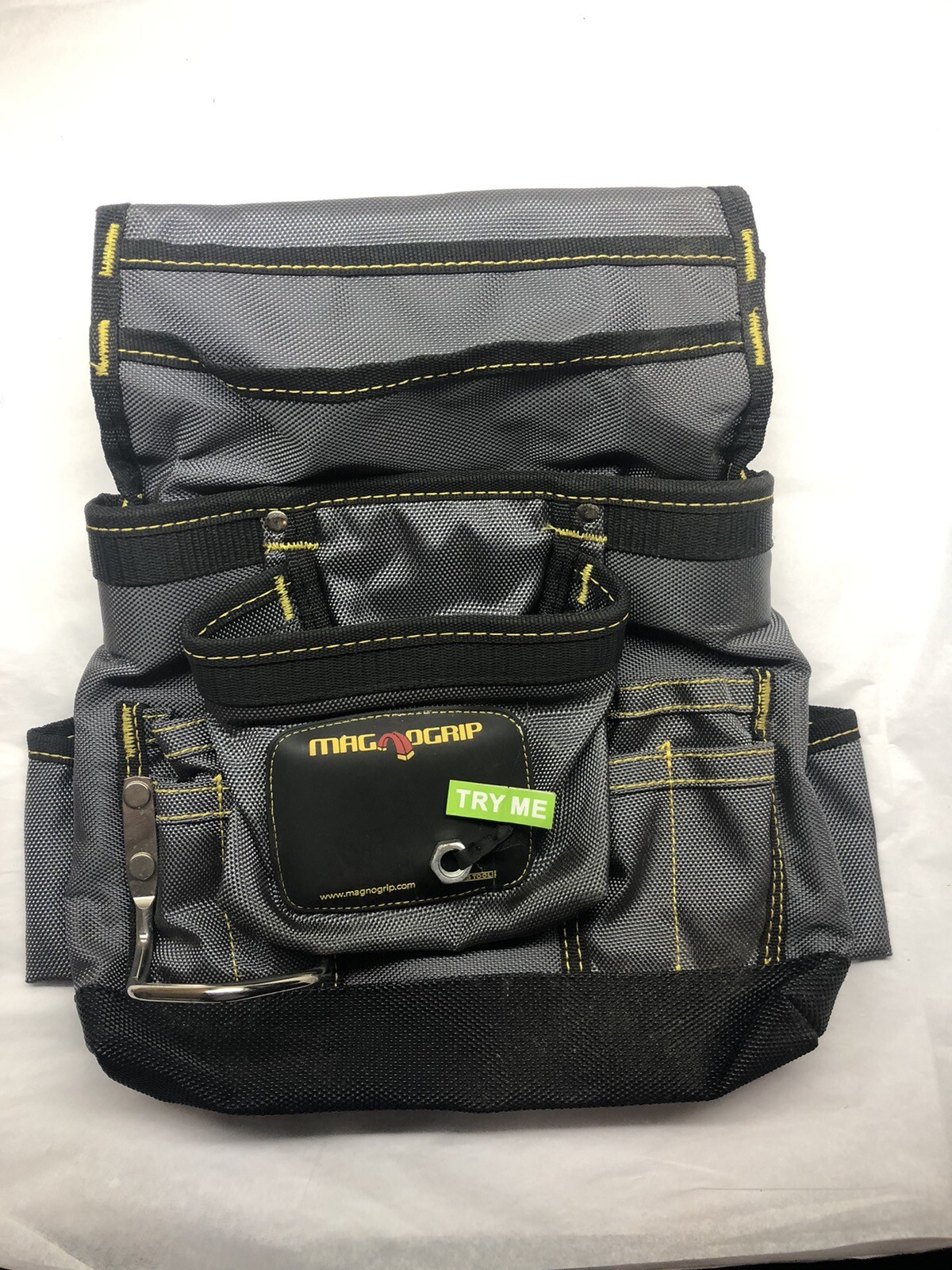 New MagnoGrip 11 In. 10-Pocket Platinum Magnetic Tool Pouch with Belt