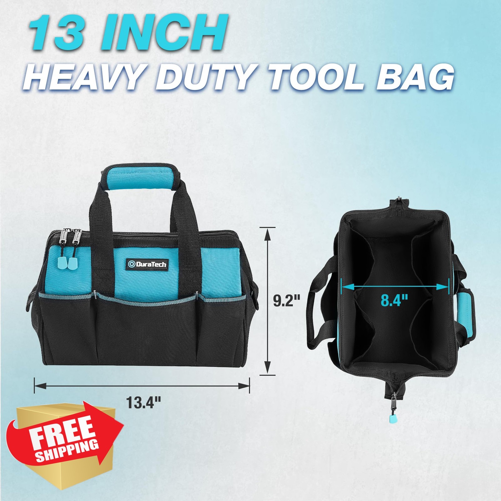 DURATECH 13 Inch 9 Pocket Tool Bag