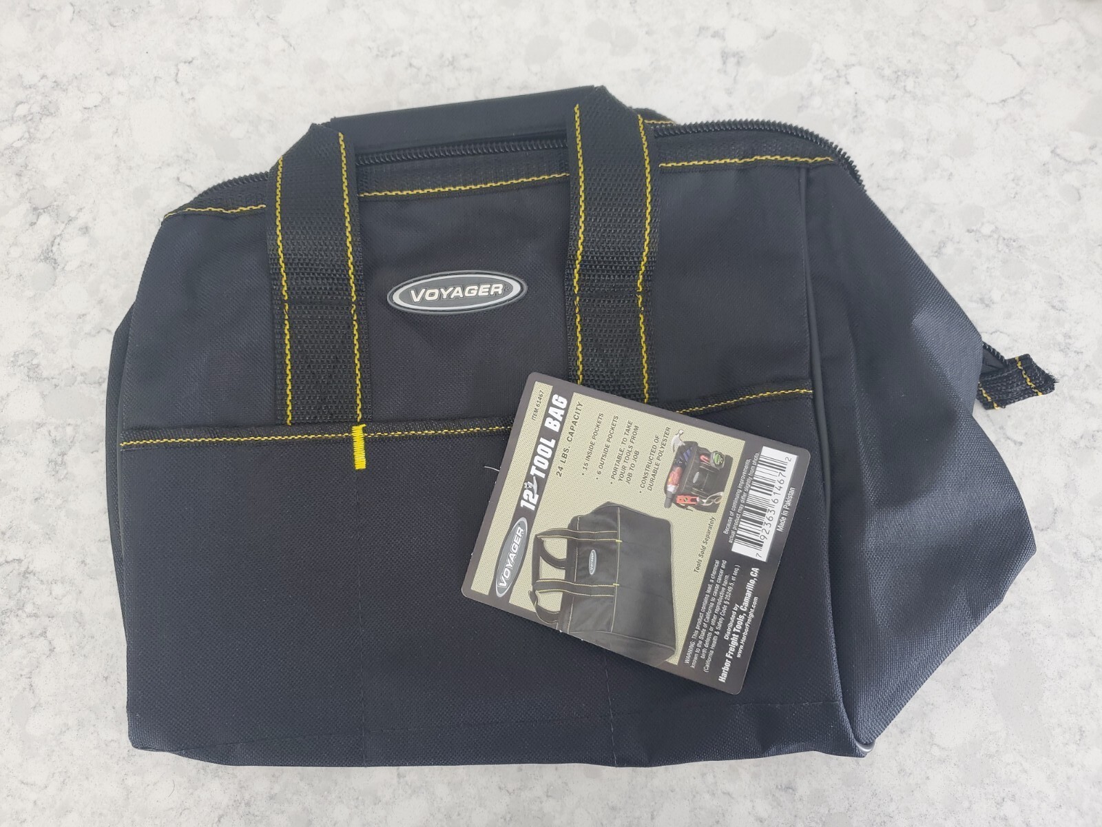 Voyager 12″ Portable Tool Bag with 21 Pockets and 24 lb Capacity Tool Bag – NEW