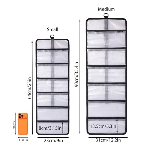 Roll Up Storage Bag, 6 Pockets Roll Up Tool Kit, Suitable for Small 2-pack