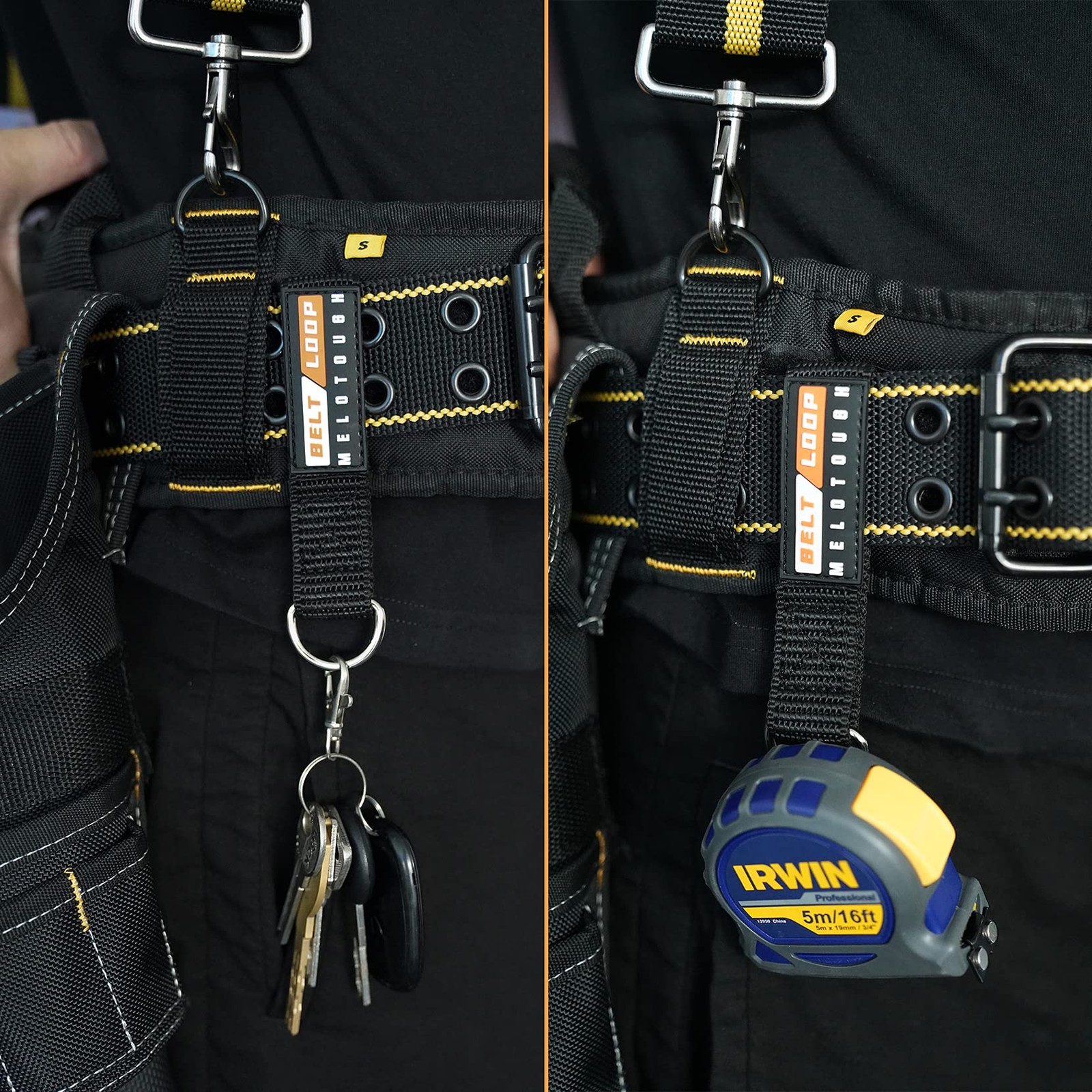 Heavy Duty Suspenders Loop Attachment for 2.25-2.5″ Belts, 4 Pack