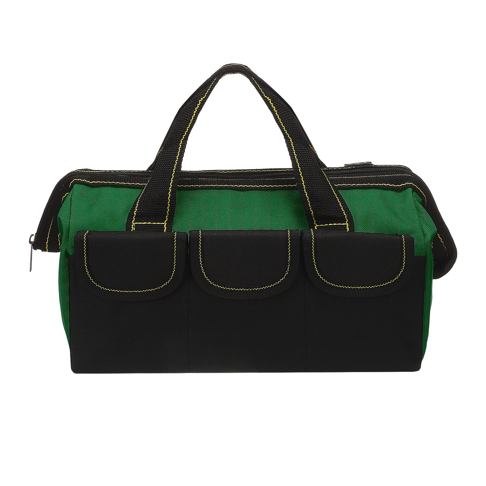 Wide Mouth Tool Bag 12.2 Inch Oxford Cloth Tote Bag, Army Green
