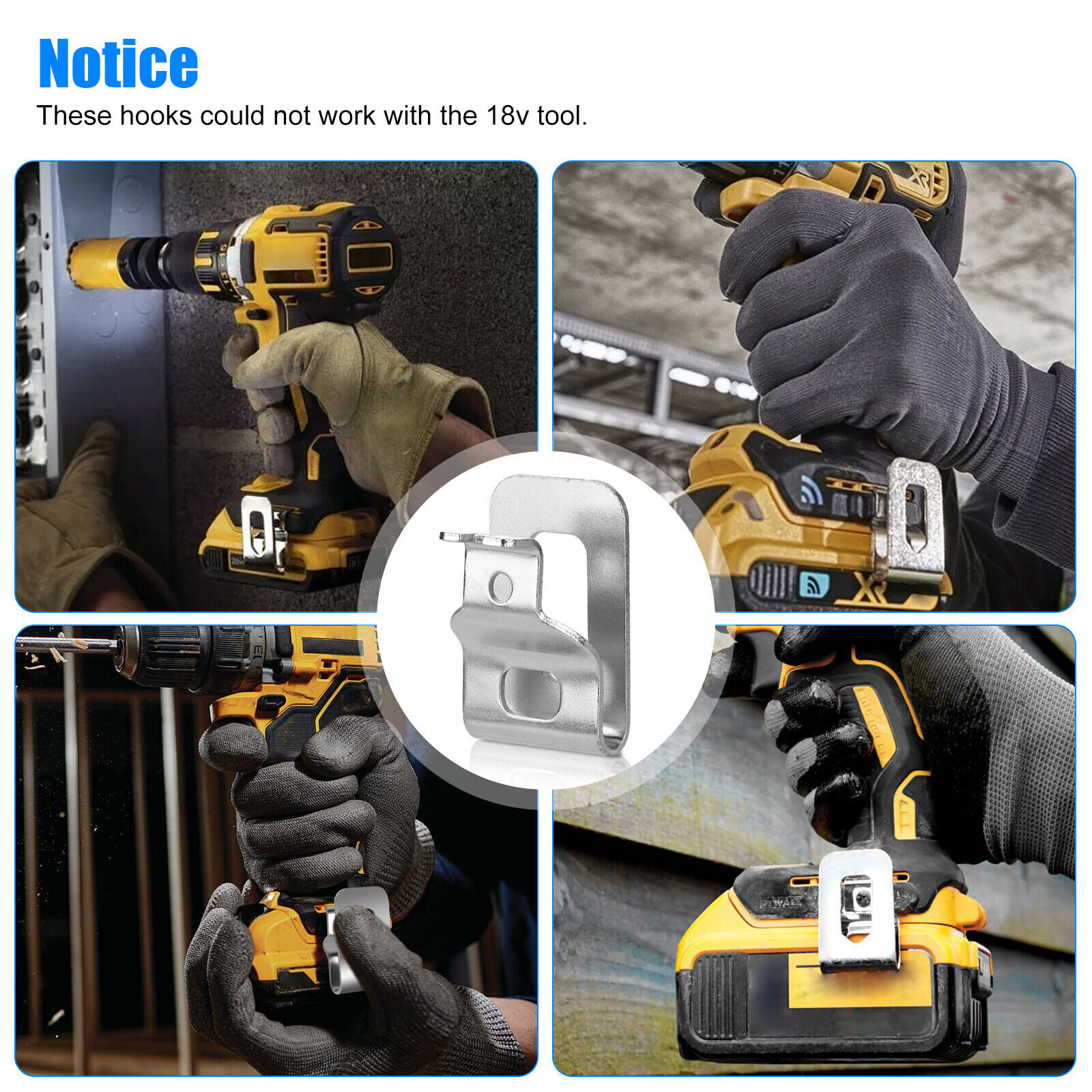 10Pack Belt Clip Hook w/Screw for Dewalt 12V 20V Drill Impact Driver Flashlight@