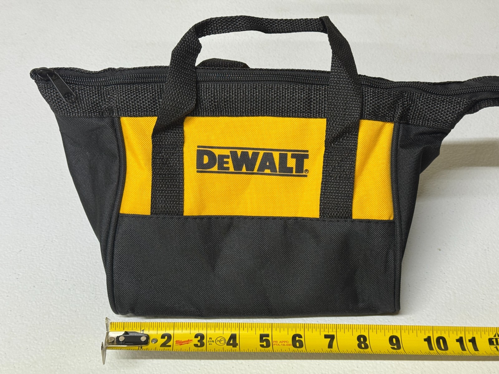 Lot Of 2- DeWalt 9″ X 9″ X 8″ Small Canvas Tool Bag. TWO BAGS