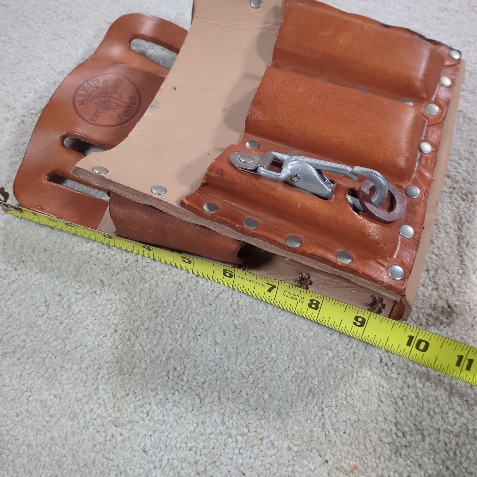 Klein Tools 5127 Leather 6-Pocket Tool Pouch with Tunnel Loop