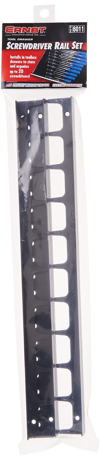 Ernst Screwdriver Rail Set, 20 Tool, Black, (6011-Black) Pack of 1, Black