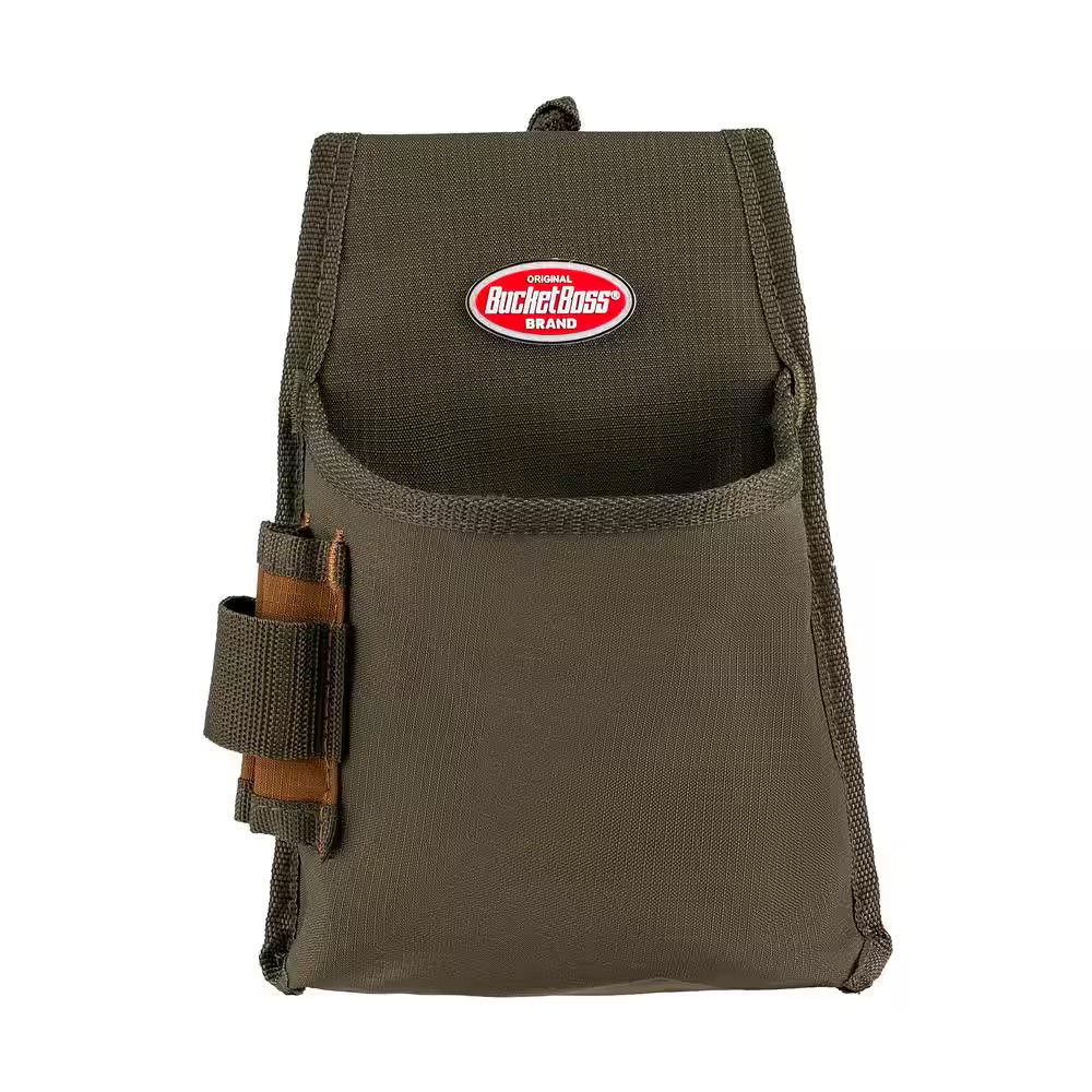 6.5 In. 1-Pocket Fastener Tool Belt Pouch with Flap Fit