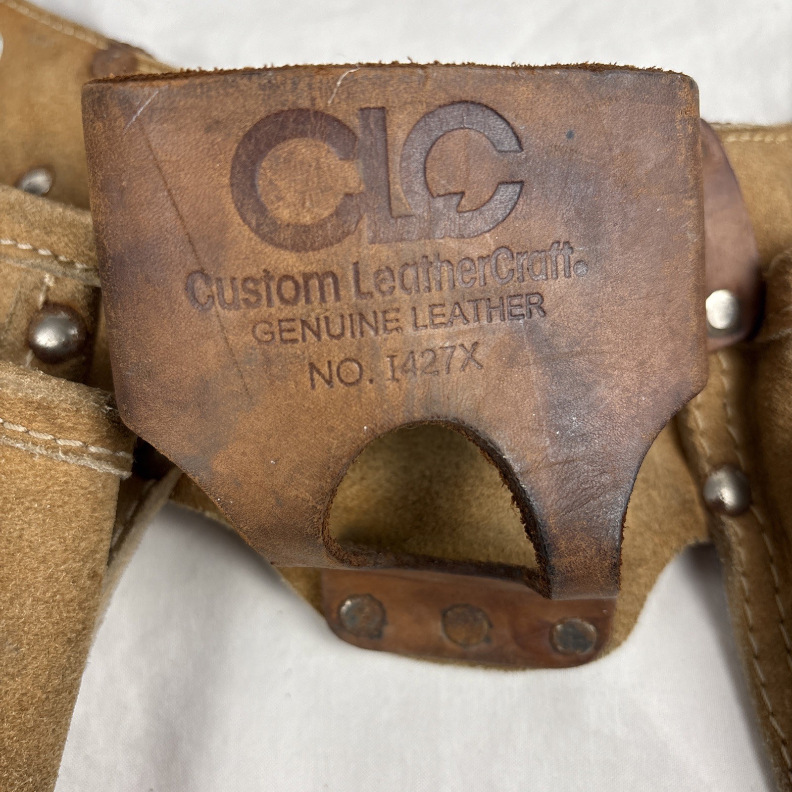 Heavy Split Cowhide Work Belt Utility Tool I427X By Custom Leather Craft USA