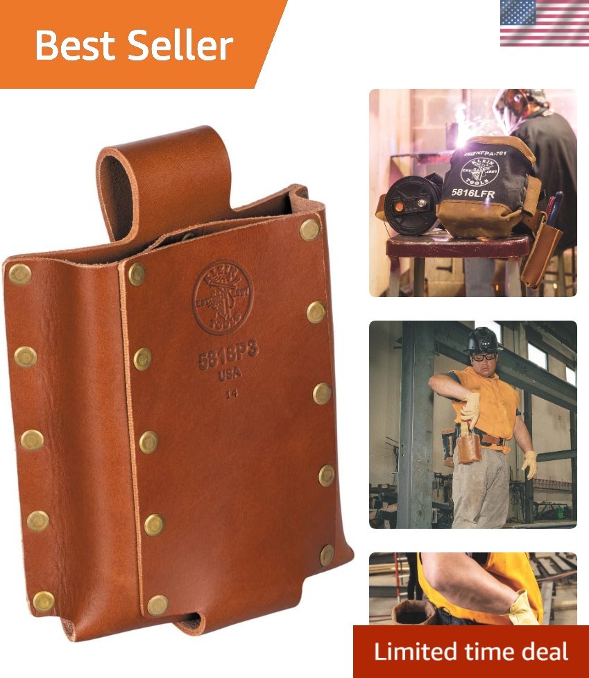 Heavy-Duty 3-Pocket Leather Tool Holder – Rugged & Reliable for Everyday Use