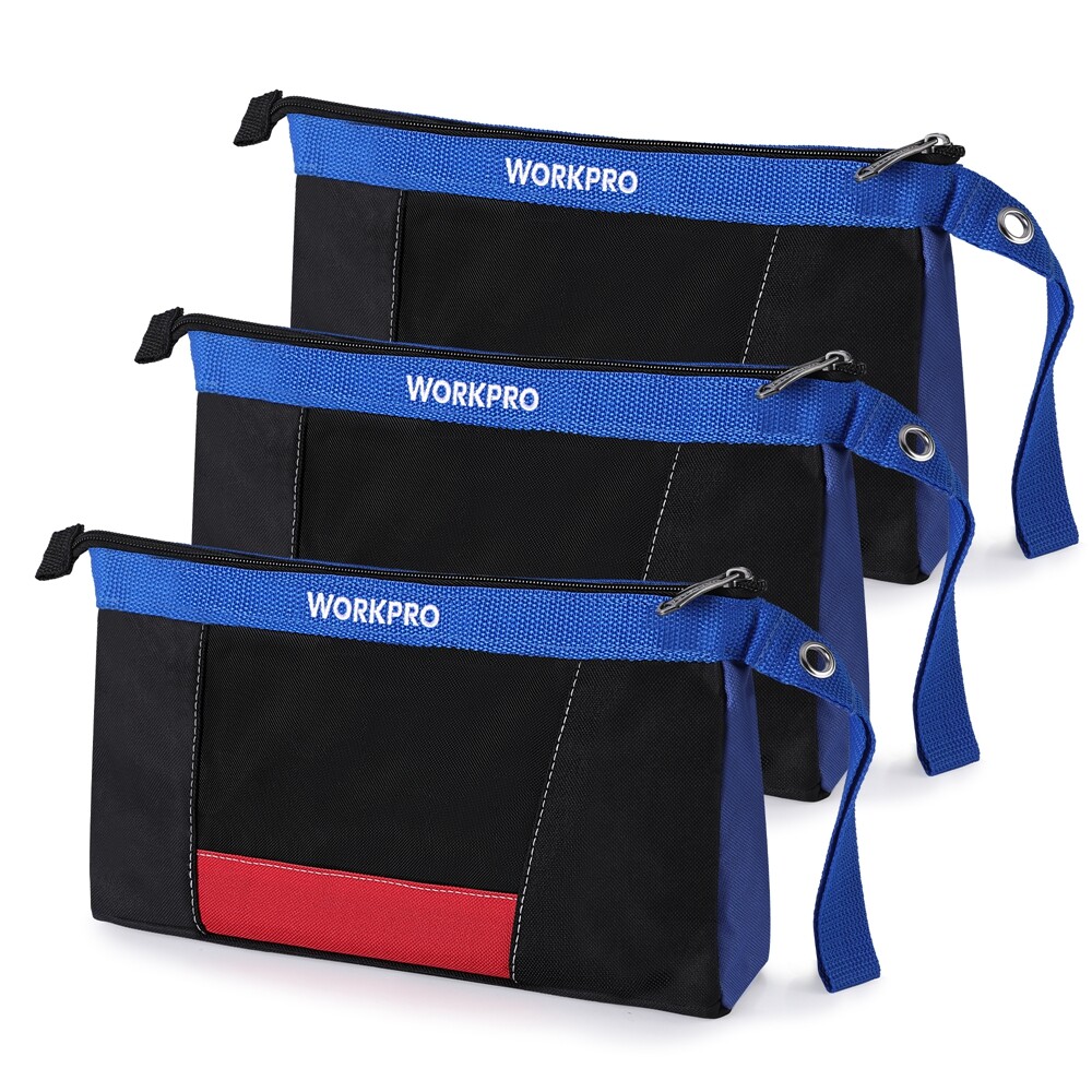 WORKPRO 3 Pack 12″ Tool Pouches Heavy-Duty Utility Pouch Small Tool Bag w/Zipper