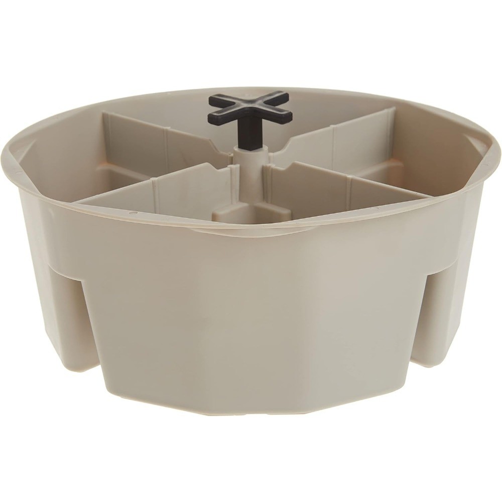 1154 4-Inch High, Full-Round Bucket Tray,Cream White