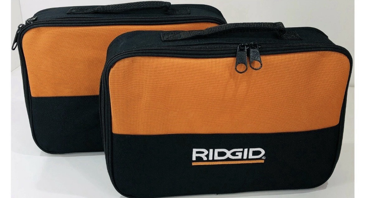 NEW 2 Pack of RIDGID Tool Bags 12x8x3 Flat Bag