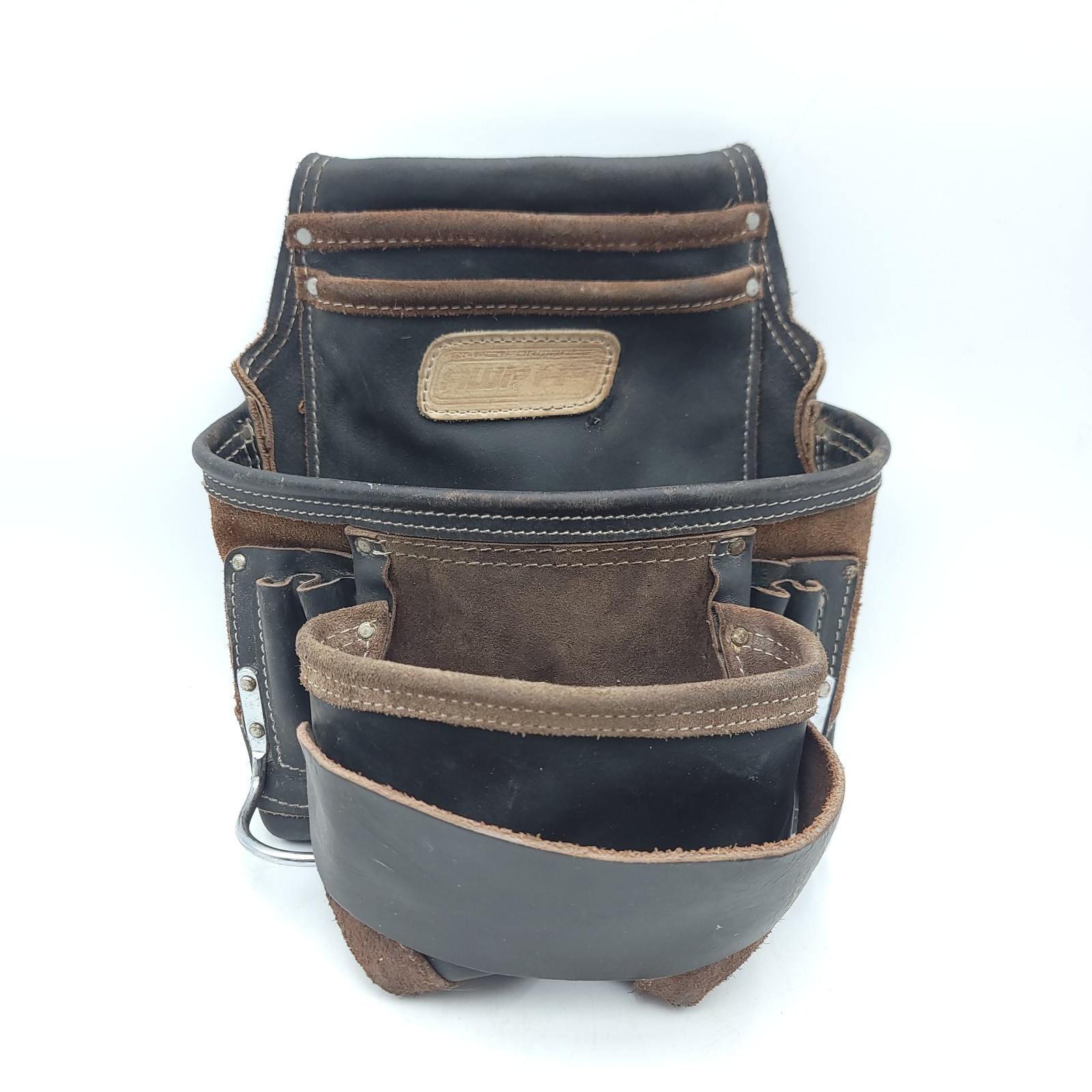 AWP Leather Fastener & Tool Pouch Bag – Brown/Black Leather