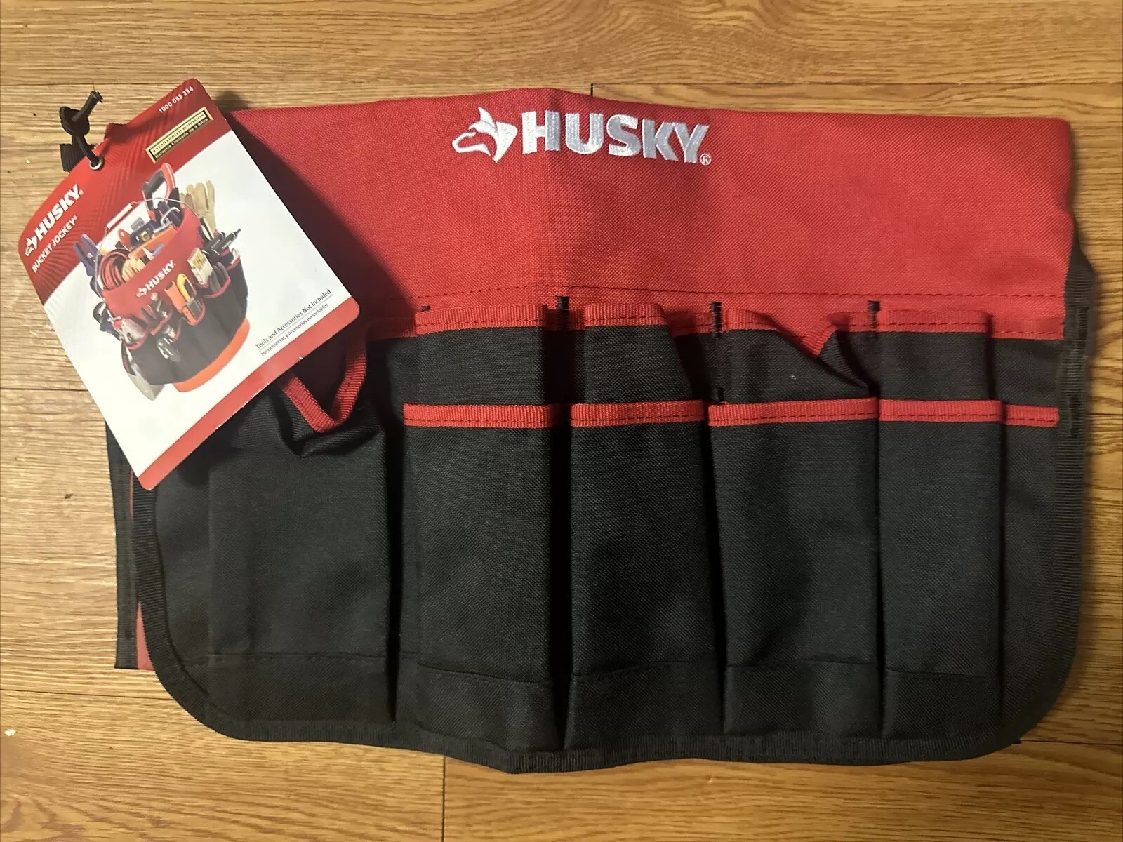 Husky Bucket Jockey Tool Storage Caddy 30 Pockets Black and Red 5 Gallon NWT
