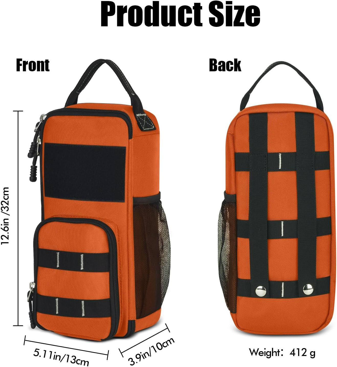 12.6″ Small Tool Bag Pouch for Men with Multiple Pockets, Waterproof Heavy Duty