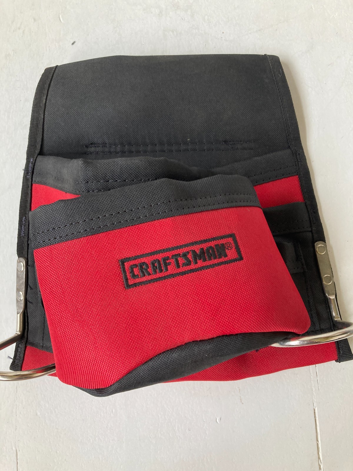 Craftsman Tool Pouch Model 40276 Red/Black Heavy Duty Multi-Pocket Belt Tool Hol