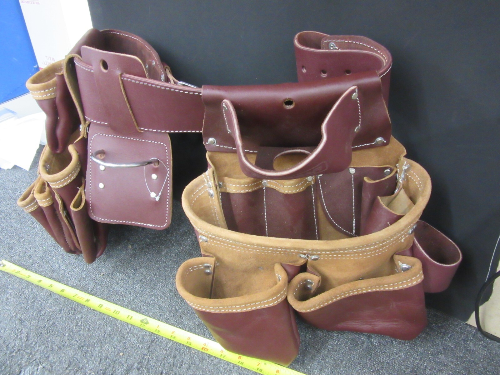 Tool belt SITEGEAR professional leather 7 pouch toolbelt NEW framing etc.