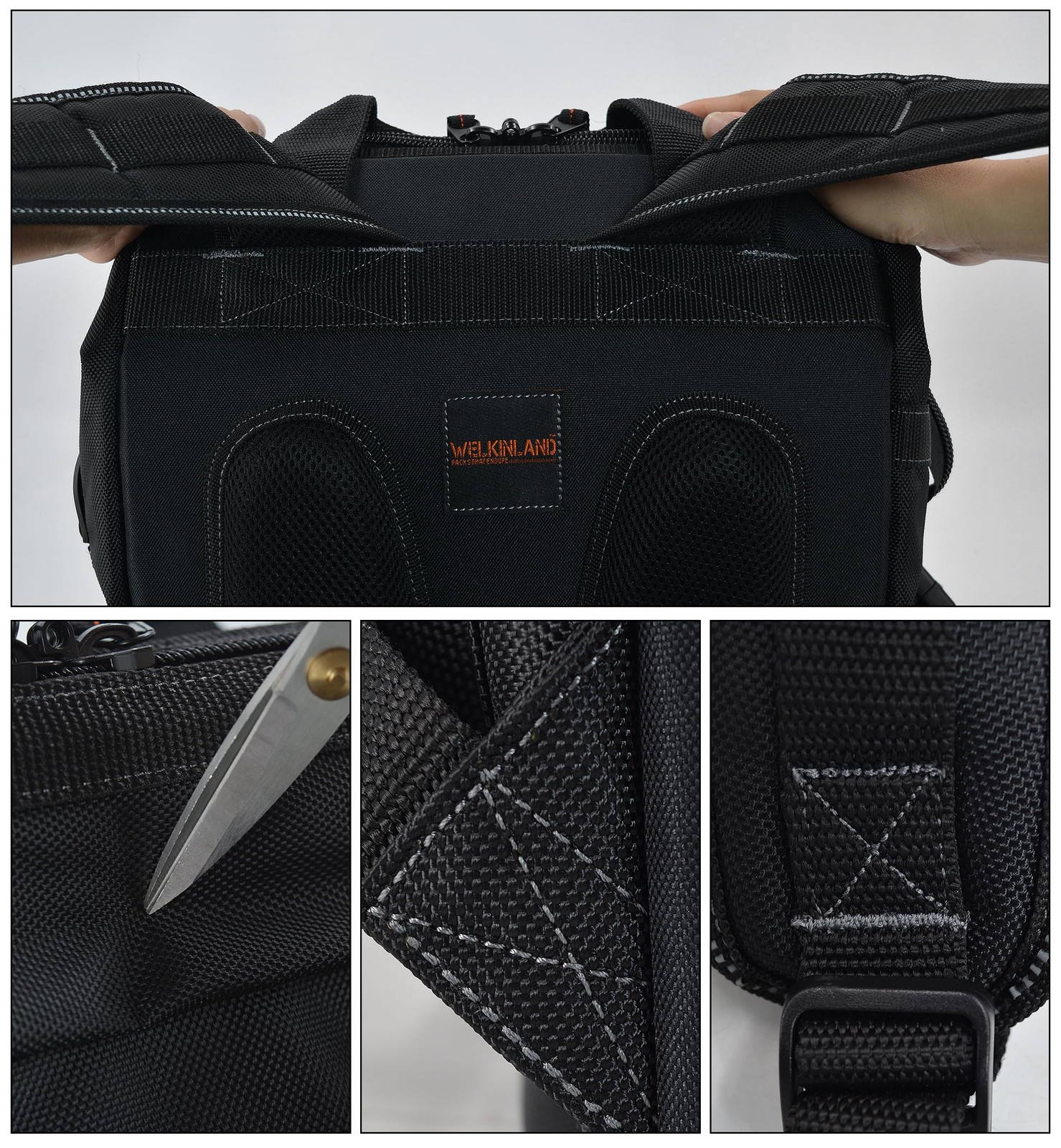 55-Pockets Tool backpack, Tool bag backpack, Backpack tool bag, Tool back pac…