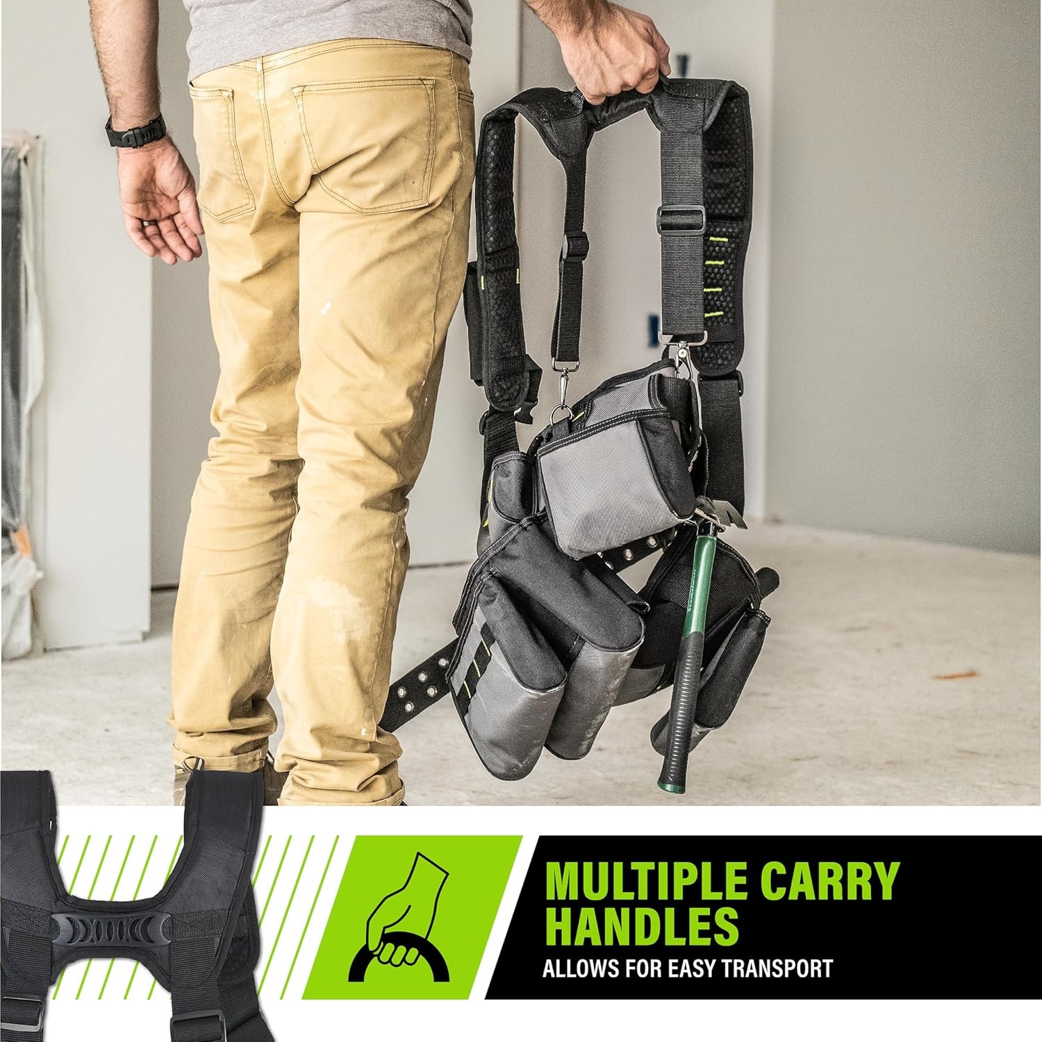 Tool Belt Tool Rig, Durable Premium Utility Belt Organizer for Men & Women, Util