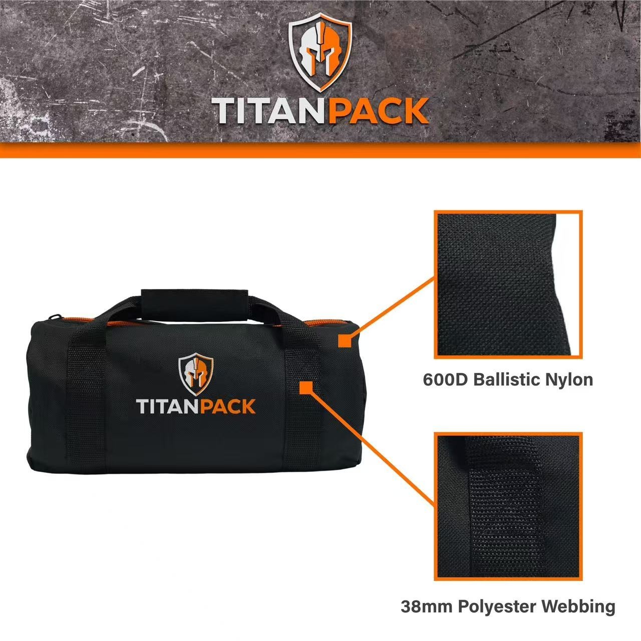 Titan Pack Large 12-Inch Heavy Duty Ballistic Nylon Tool Bag with Wide Mouth