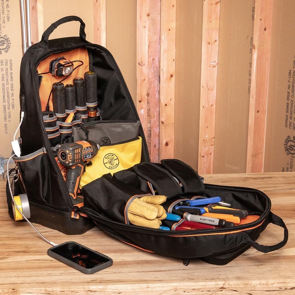 Klein Tools 62800BP Tradesman Pro XL Tool Bag Backpack, 40 Pockets