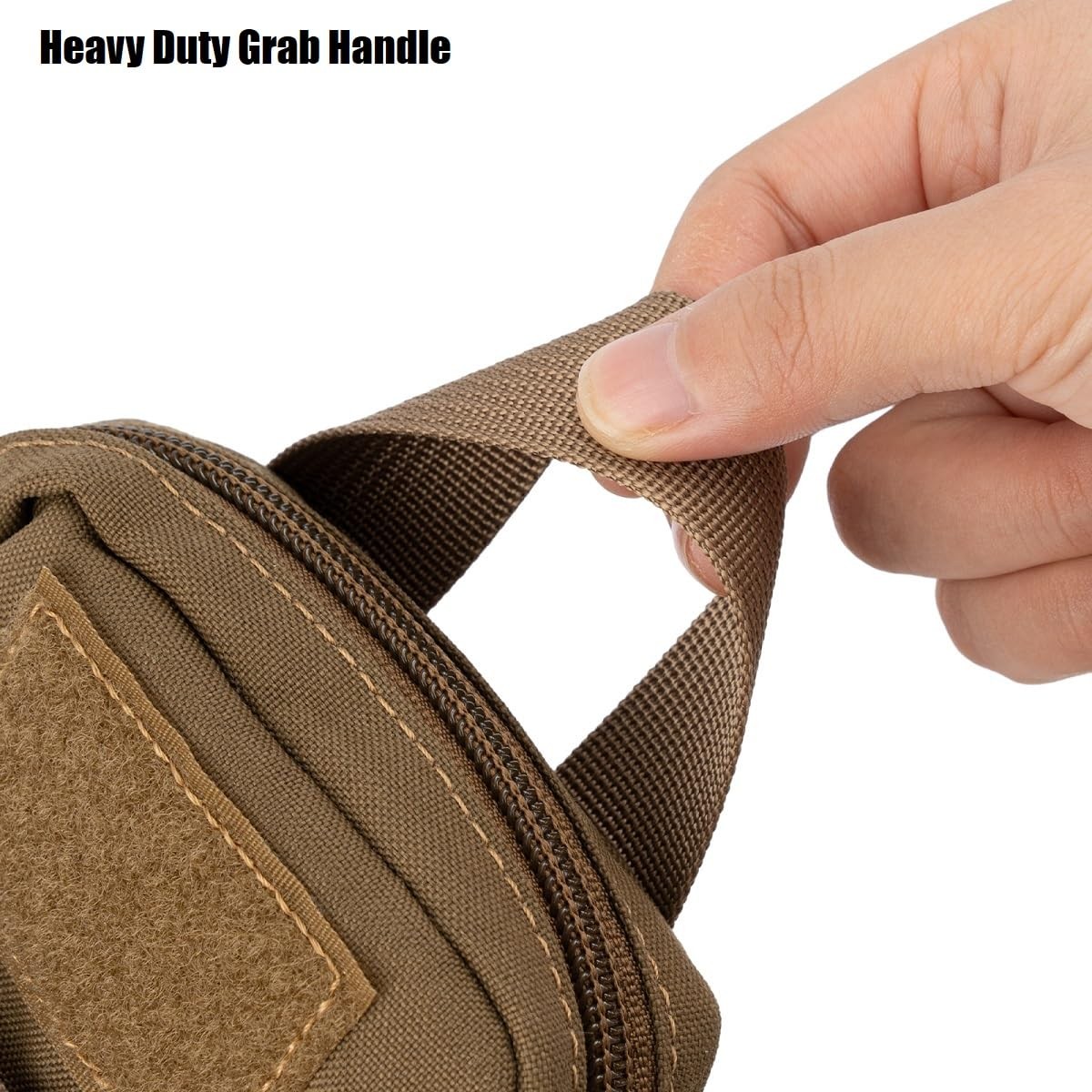 Dotacty Mini Pocket Organizer for Men EDC Gear 6″ x 4″ x 1.5″, Coyote Brown