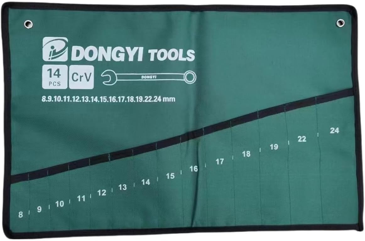 Durable Canvas Wrench Organizer – Pack of 2 Rolling Pouches for Metric Wrenches