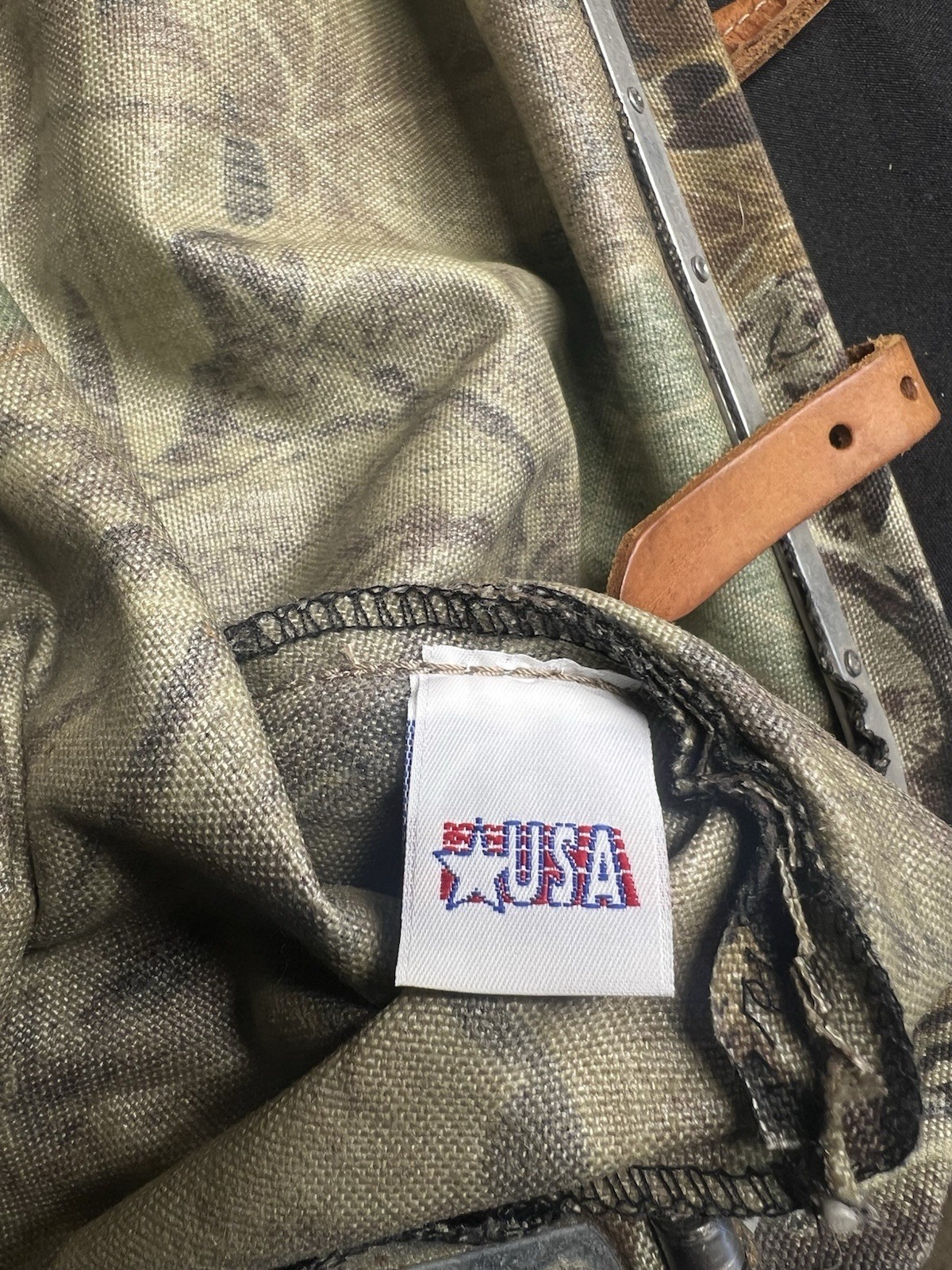 Klein Tools 5102-18C VTG Camo Bag Realtree Advantage Pattern USA Leather Canvas
