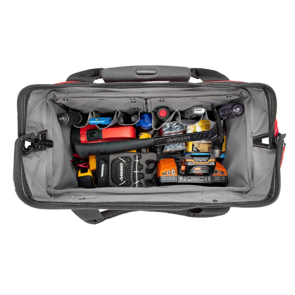 Husky Rolling Tool Bag Toolbag Organizer Storage Wheels 18 in Large 18 Pocket