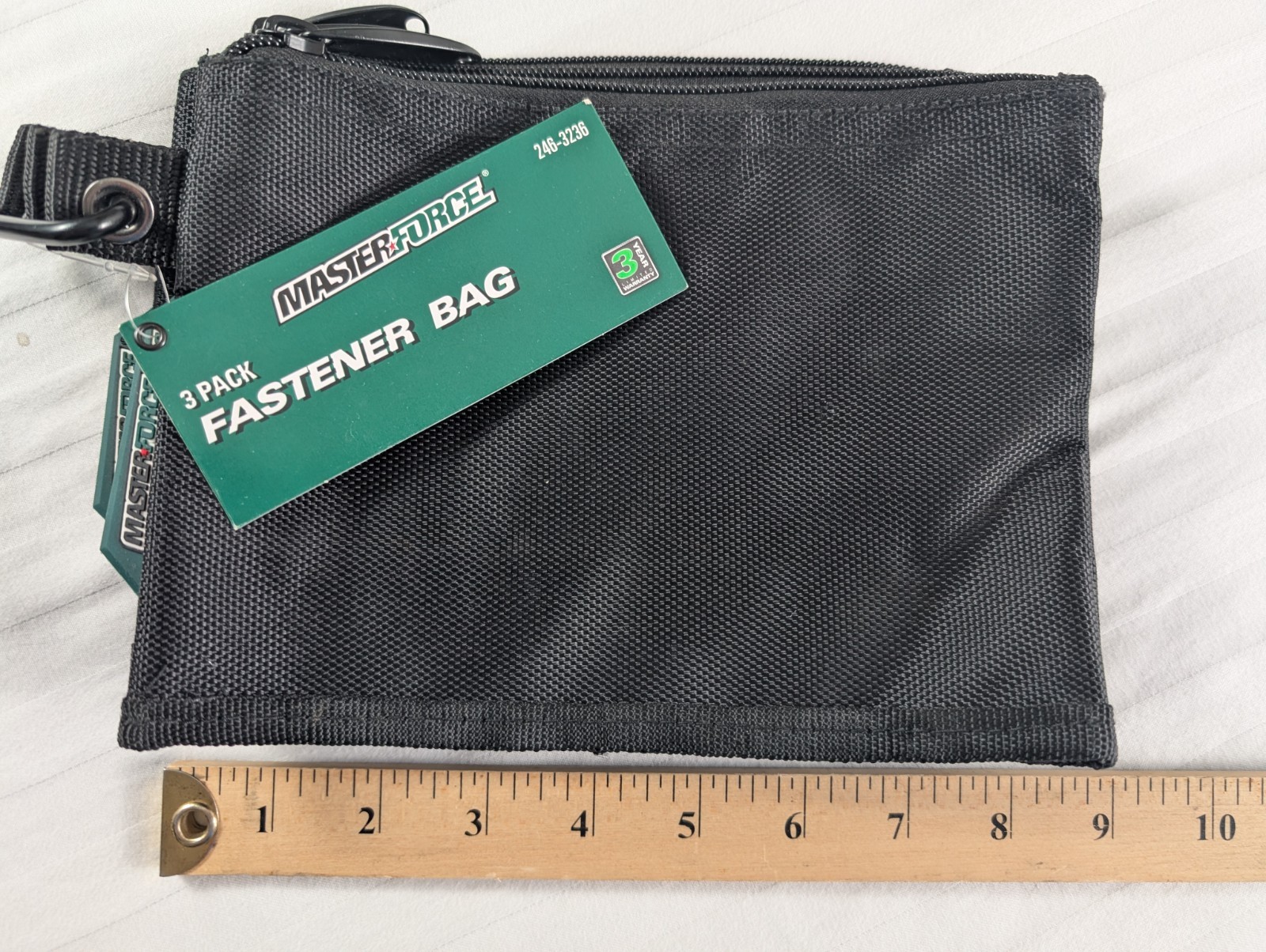 MASTERFORCE Fastener Zippered Accessory Tool Bags 3-Pack Kit 8.5″×6″ NEW