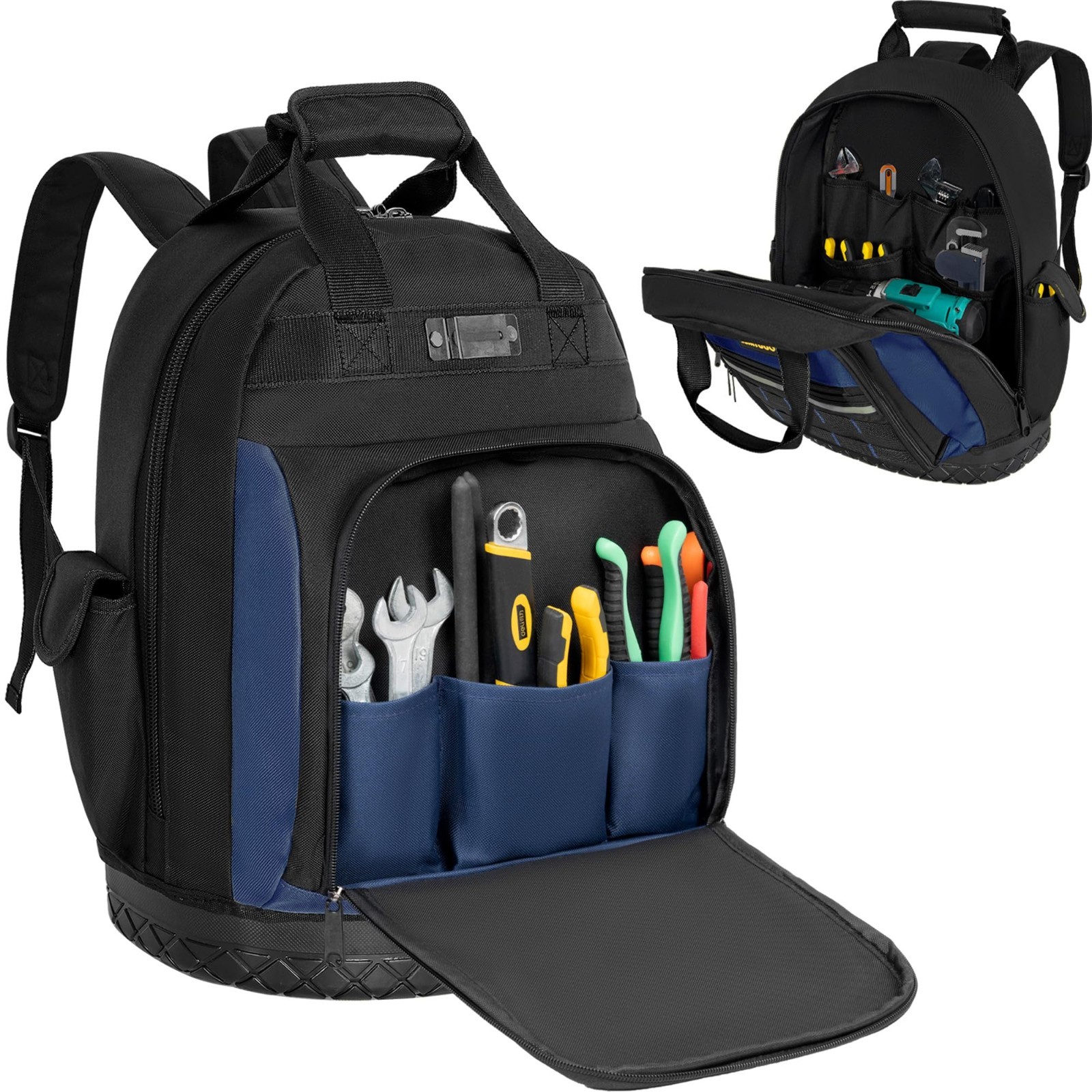 Heavy Duty Tool Backpack 17″ – Water-Resistant Multi-Pocket Bag for Electricians