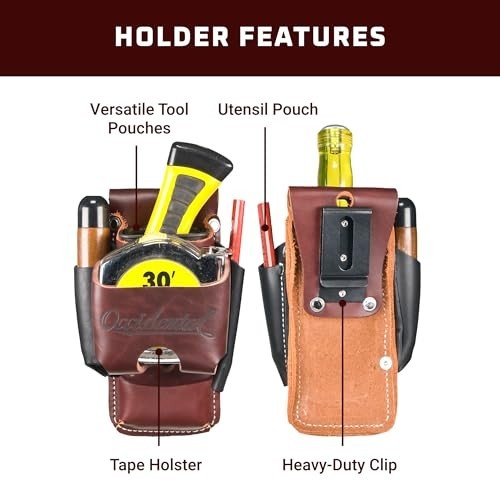 Occidental Leather Clip-On 4-in-1 Tool and Tape Holder with Oxy Tool Shield