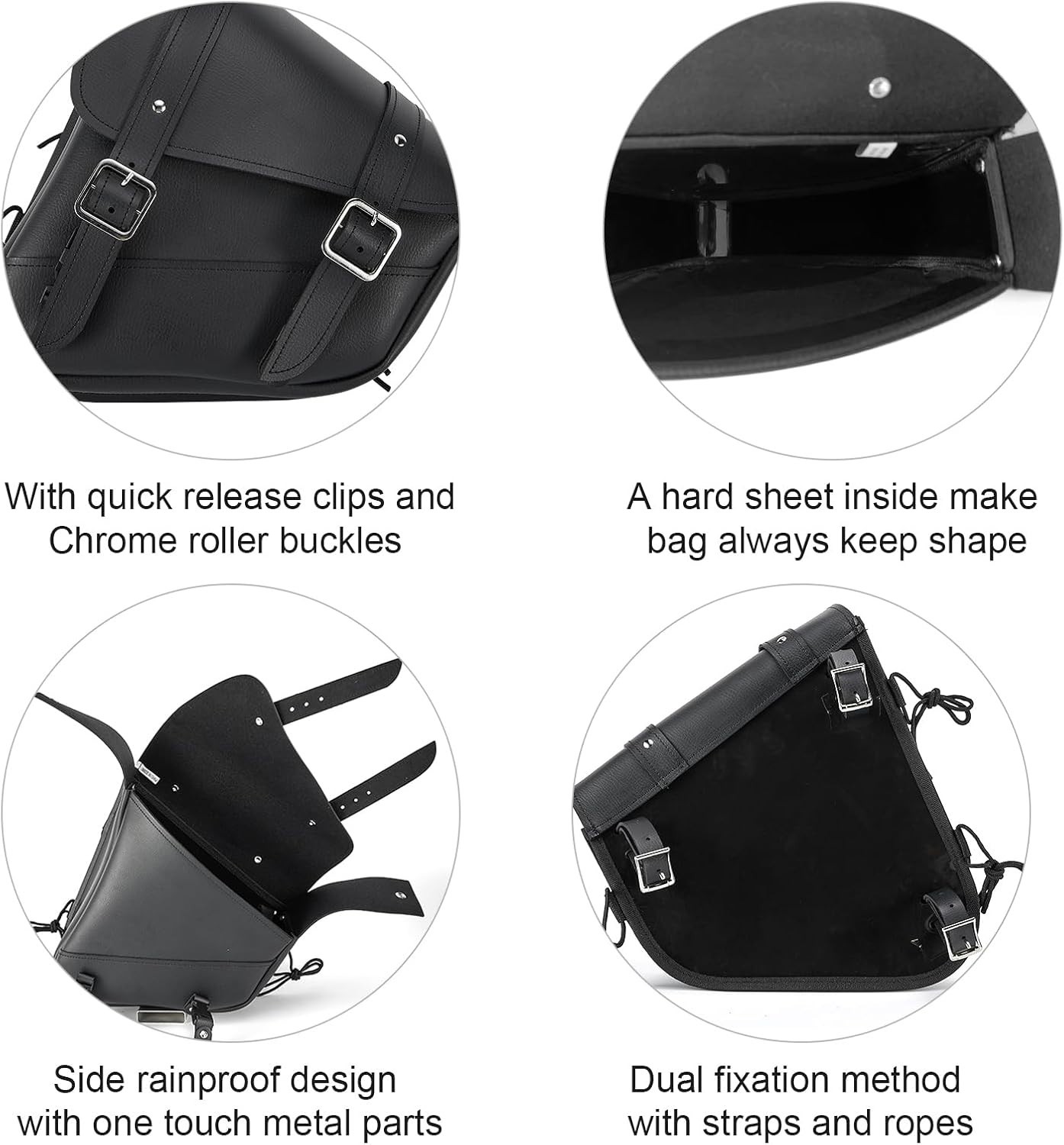 Motorcycle Swingarm Bag Synthetic Leather Solo Swing Arm Bags For Softails an…