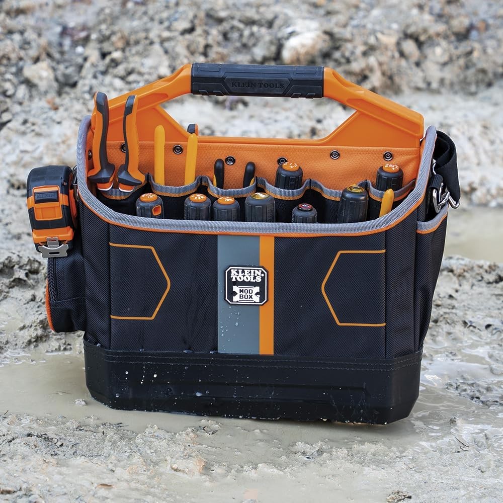 Klein Tools 62202MB MODbox Tool Tote, Part of the Mobile Black/Orange
