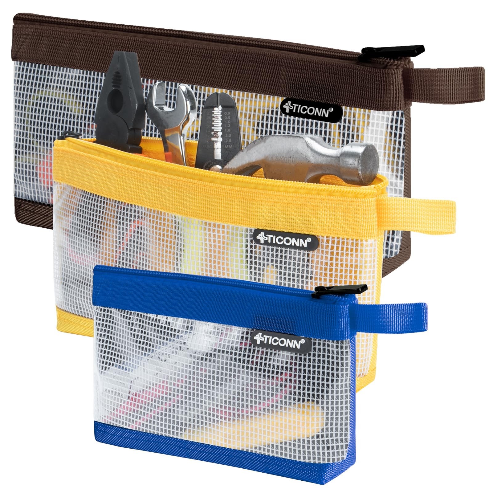 TICONN Tool Pouch, 1680D Oxford Small Tool Bag, Tool Pouches with Zipper, Cle…
