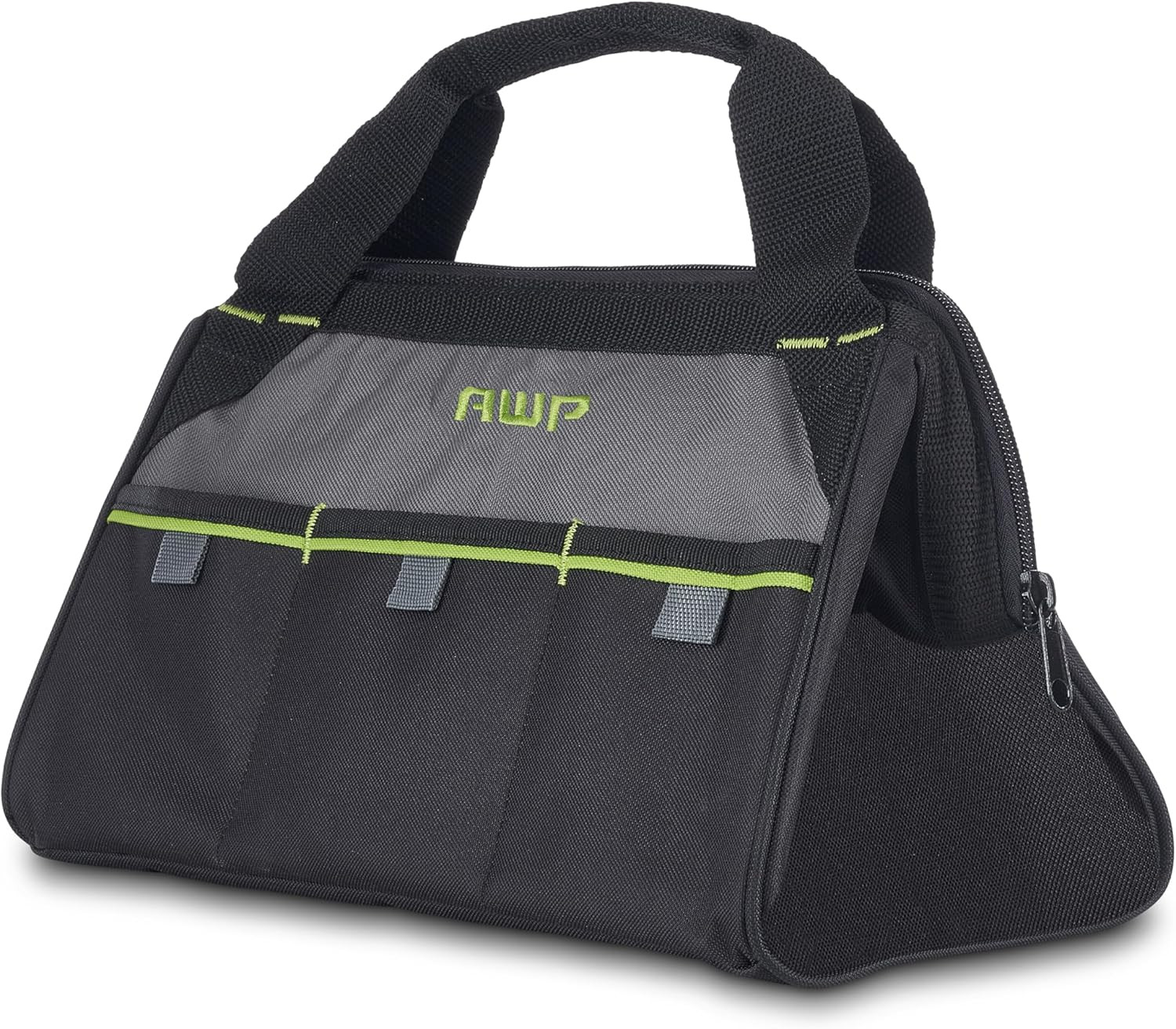 AWP Premium Durable Tool Bag Tote for Professionals and Contractors, Black