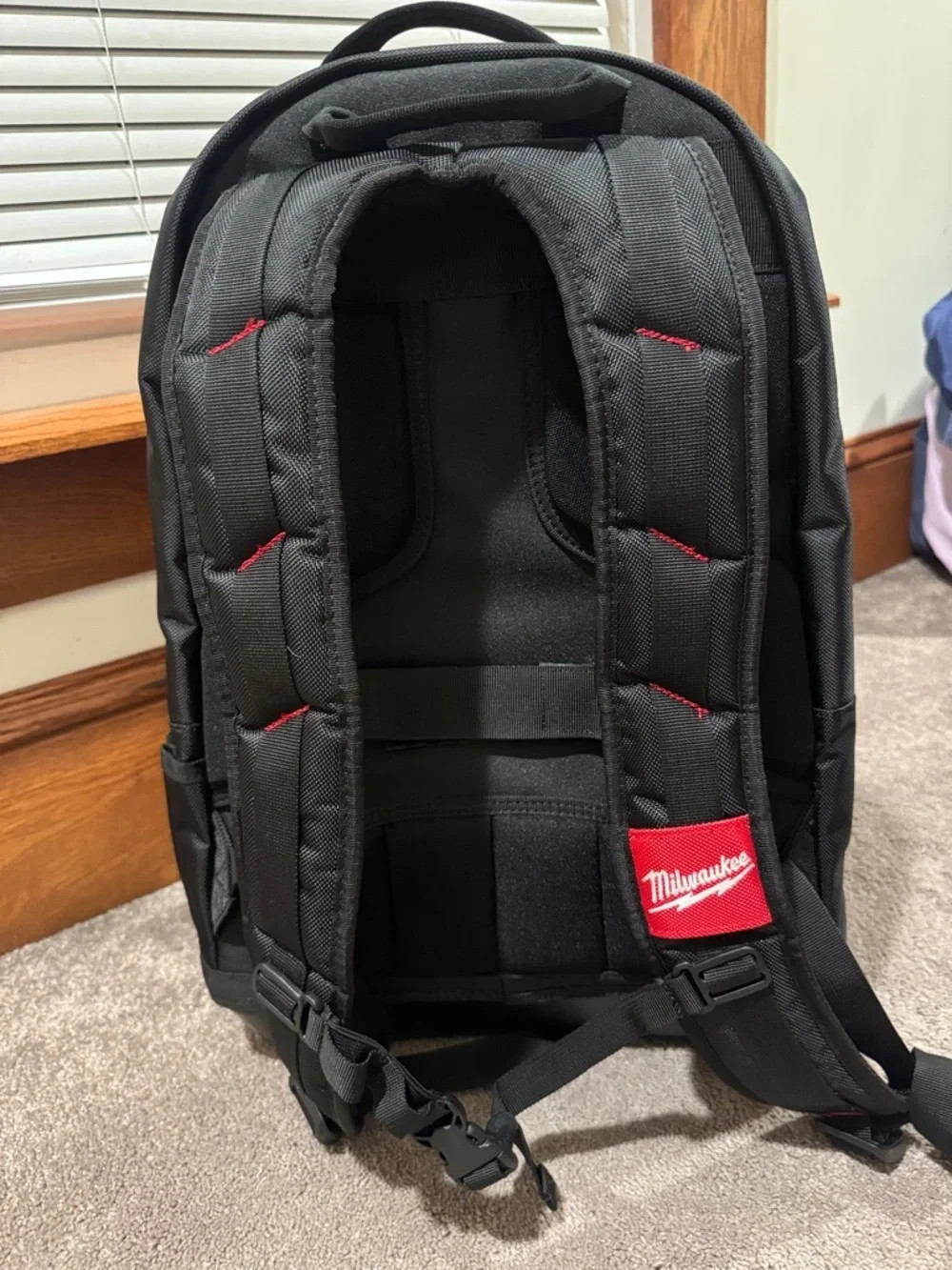 Milwaukee Jobsite Backpack Red Black Heavy Duty Durable Base Tool Bag NEW