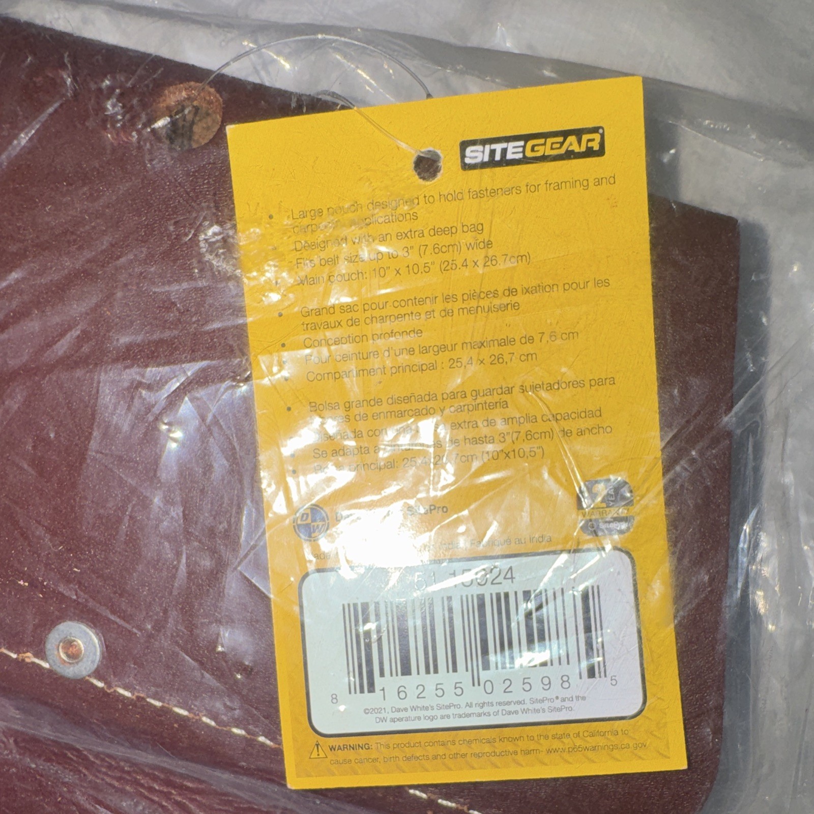 SITEGEAR 15024 Large Leather Tool Bag Utility Bag Brown 10.5 x 10.5 in