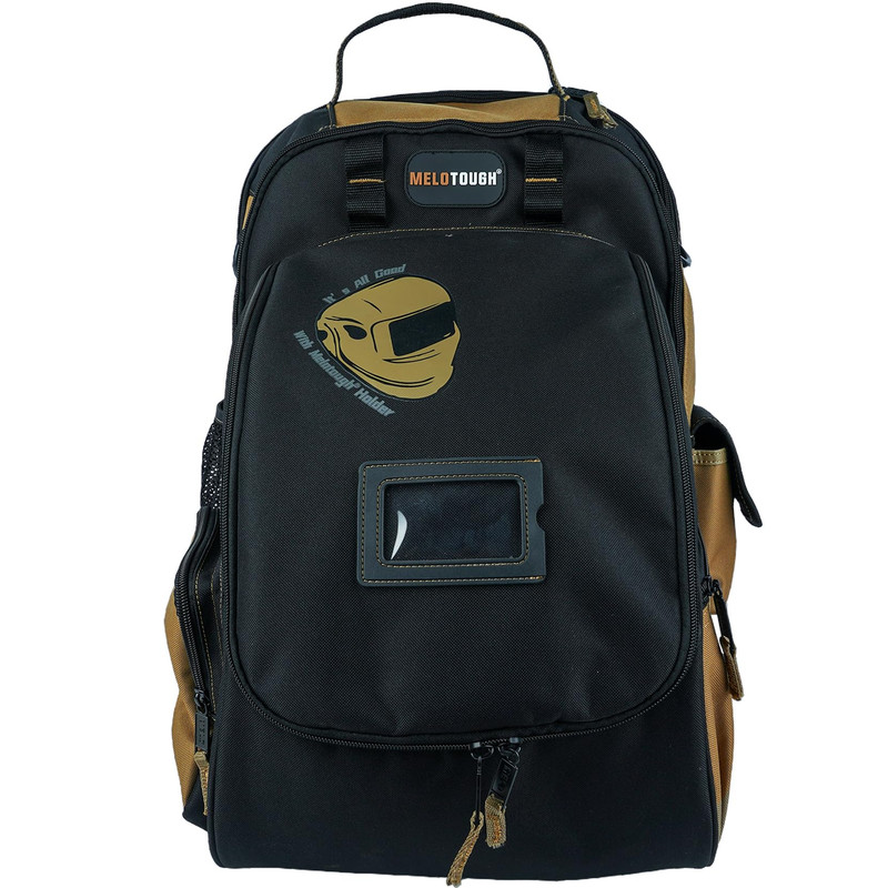Melotough Electricians Tool Bag Backpack Welding Helmet Bag Heavy Duty Tool Bag