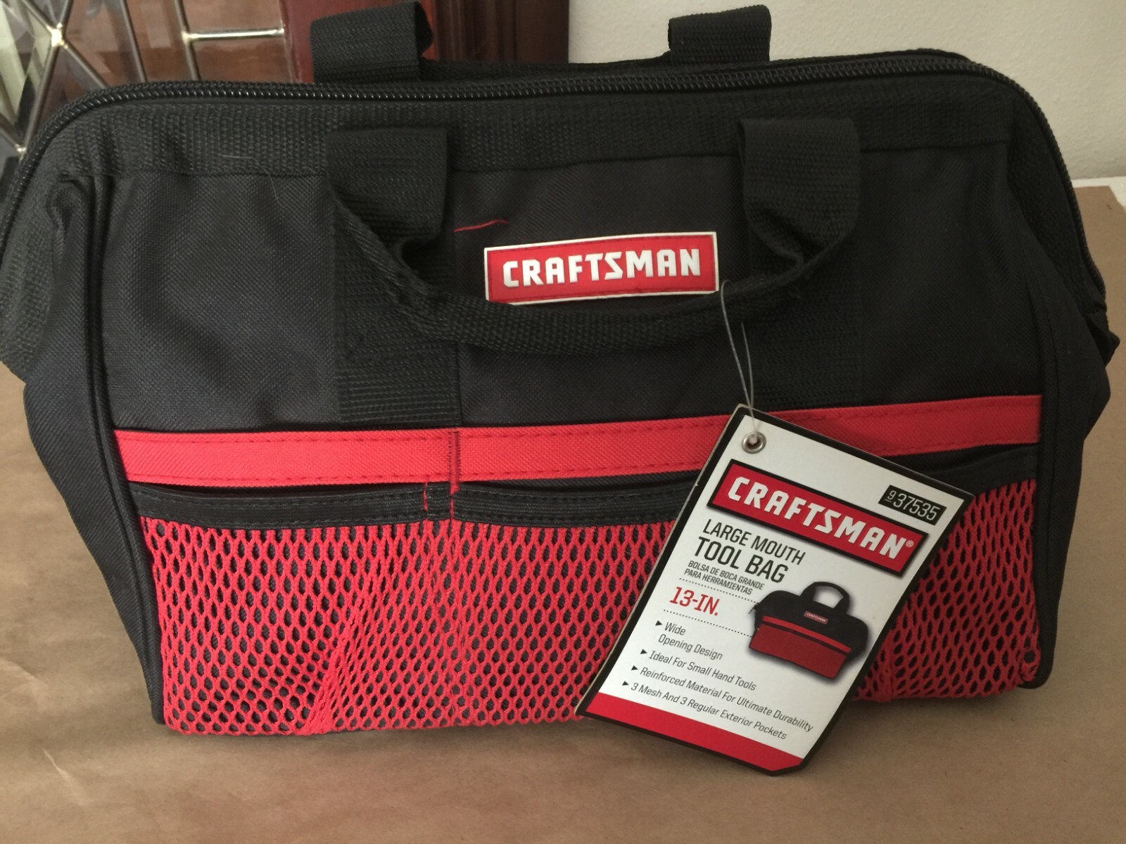 Craftsman 13 inch LARGE MOUTH TOOL BAG Storage Small Power Hand Tools 9-37535