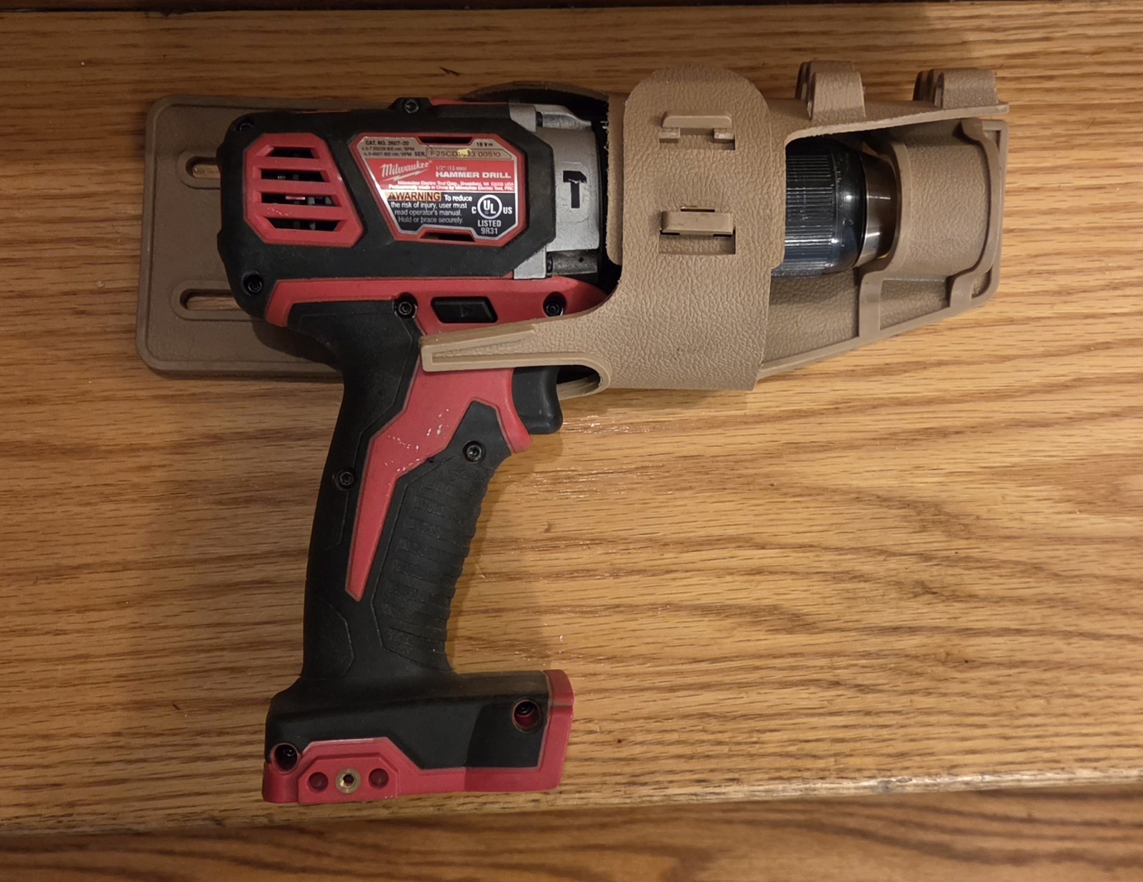 Heavy Duty Drill & Bit Holster For Tool Belt No Tool Holster Only Brown Silicone